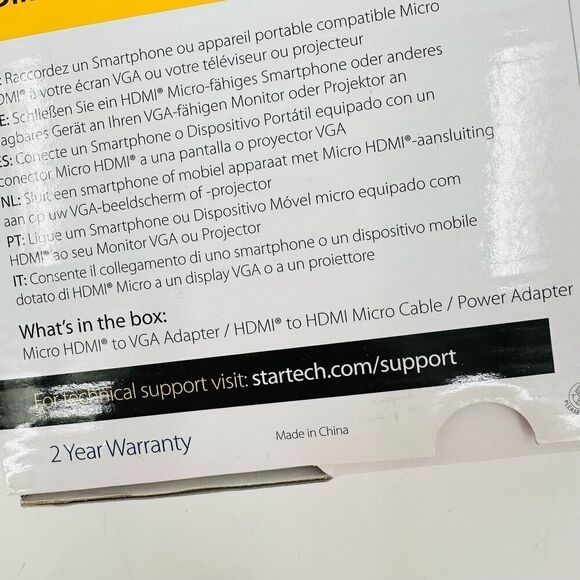 StarTech HDMI Micro to VGA Video Adapter Converter 1080p #MCHD2VGA - Picture 4 of 7